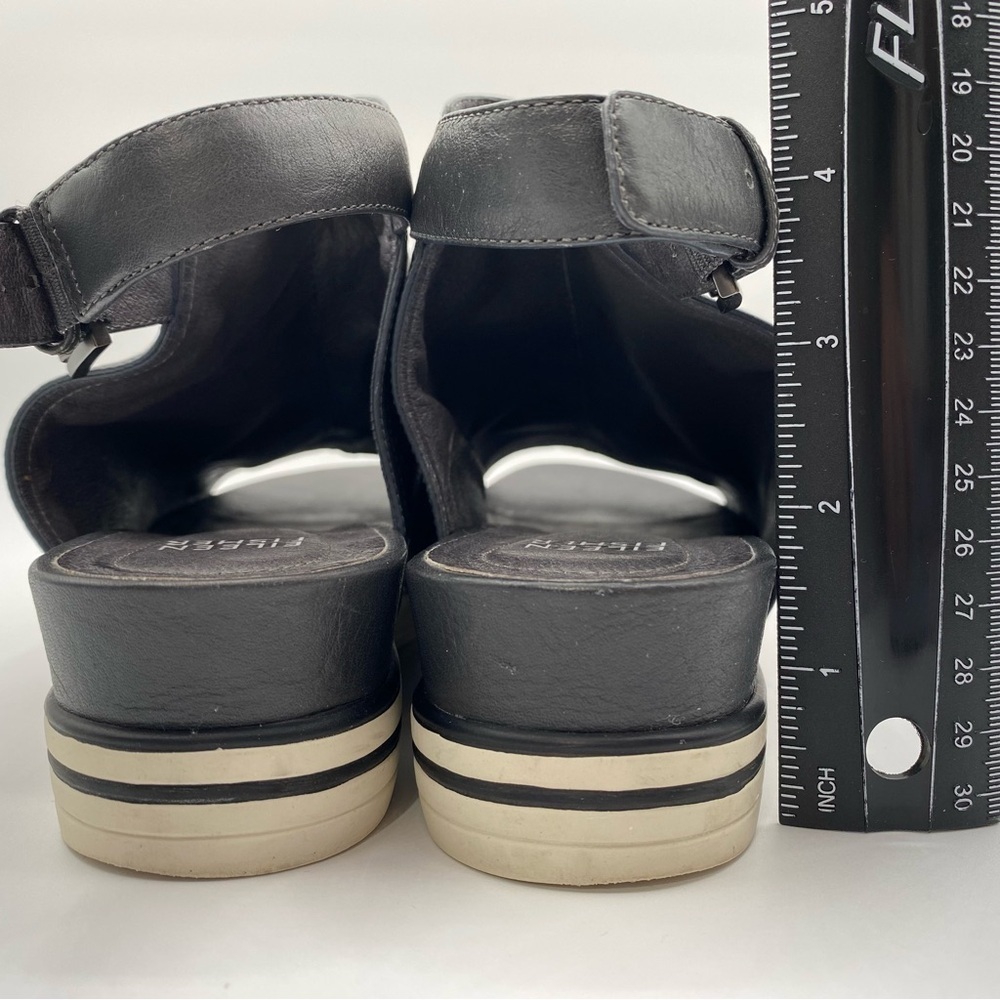 EILEEN FISHER Sport Platform Sandal Sz 7 Charcoal Gray - Picture 13 of 14